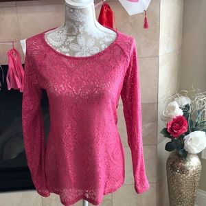 Long Sleeve Lace Tee